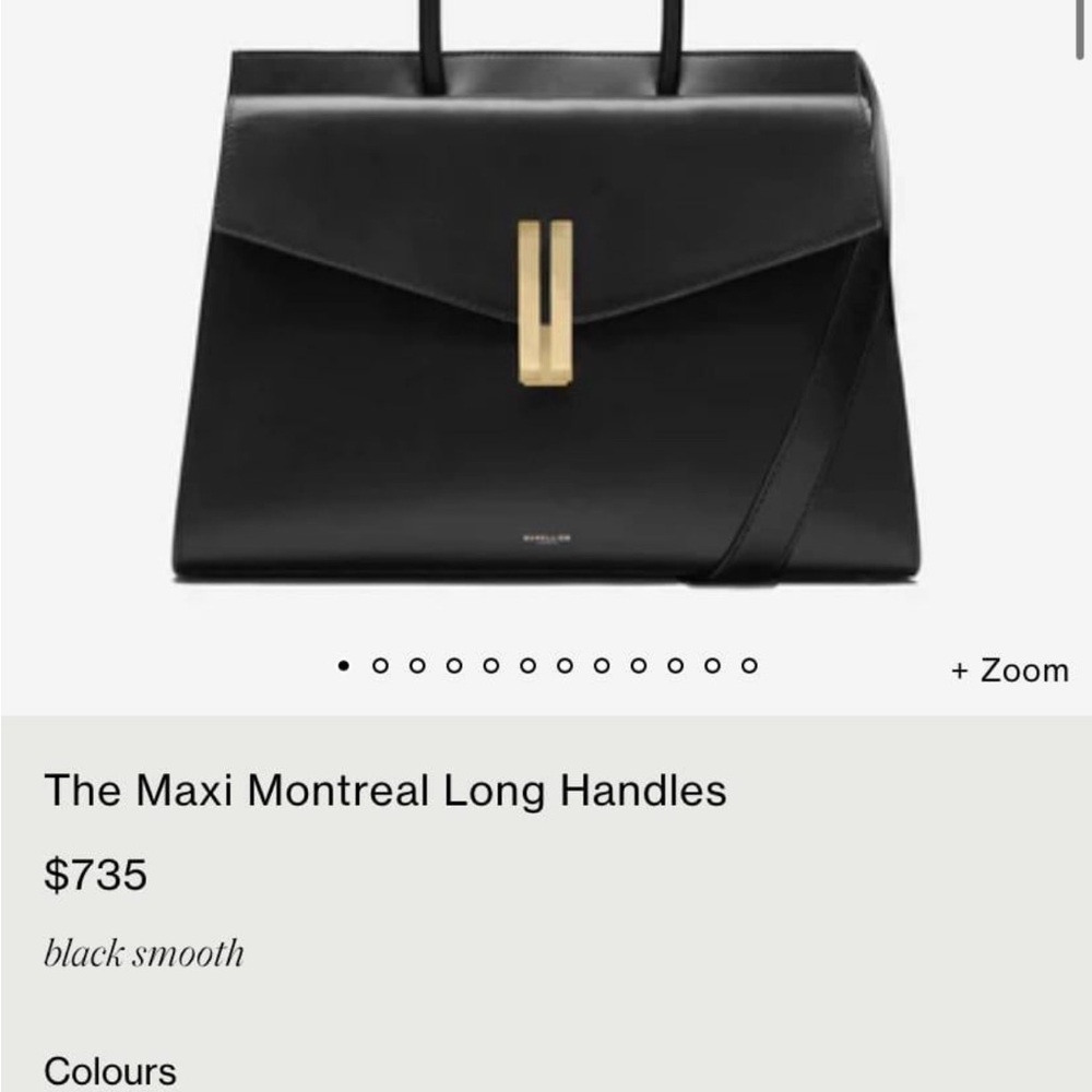 DeMellier Black Shoulder Bag with Gold Hardware